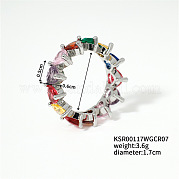 Латунное кольцо с цирконием Micro Pave для женщин ZF3345-6