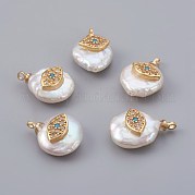Подвески из натурального пресноводного жемчуга PEAR-F008-27G