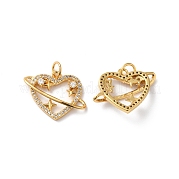 Подвеска из латуни с микропаве из прозрачного кубического циркония KK-D074-26G