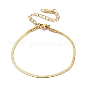 Placage ionique (ip) 304 bracelet chaîne à chevrons en acier inoxydable pour hommes femmes BJEW-E058-01A-G