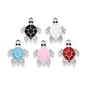 Rhinestone сплава и эмали подвески PALLOY-T092-40P