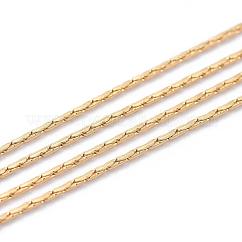 Catene a maglie Boston in acciaio inossidabile 304 placcate ionicamente (IP) fatte a mano, saldato, con la bobina, oro, 0.8x0.8mm, circa 32.8 piedi (10 m)/rotolo