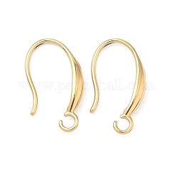 Ganci per orecchini in acciaio inossidabile 304, placcatura ionica (ip), con il ciclo, vero placcato oro 18k, 19mm, Foro: 2 mm, ago :1mm