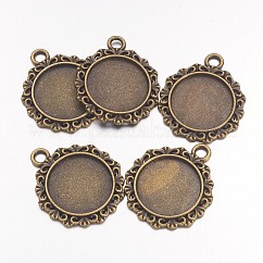 schlichte Fassungen für 40 x 30 mm Cabochons in antik bronzefarben 2 Stück von Vintageparts DIY-Schmuck