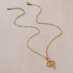Colliers pendentifs œil de Râ vintage en acier inoxydable 304 et verre pour femmes&nbsp;EQ3909
