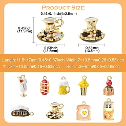 Encantos de esmalte de aleación 9pcs 9 estilos&nbsp;FIND-CJ0005-09
