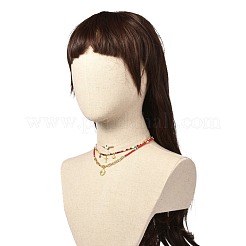 Set di collane con perline di semi di vetro perline malocchio&nbsp;NJEW-JN03722-02