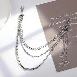 Legierung Stern Charms 3 Schicht Kette Gürtel für Hosen&nbsp;FS-WG5CAFD-01