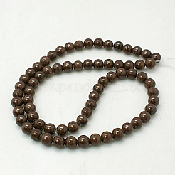 Natur Mashan Jade runde Perlen Stränge&nbsp;G-D263-4mm-XS14