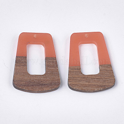 Pendentifs en bois de résine et de noyer&nbsp;RESI-S358-84H