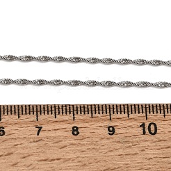 Collier chaîne corde en acier inoxydable 304 de 12 mm&nbsp;NJEW-H093-13P