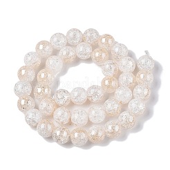 Brins de perles de verre craquelées électrolytiques&nbsp;X-EGLA-N014-10mm-02