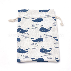 Bolsas de embalaje de poliéster (algodón poliéster) Bolsas con cordón&nbsp;ABAG-S003-02-M