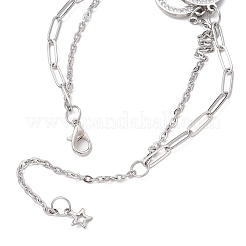 304 Edelstahl-Strassringe verbinden mehrsträngige Armbänder&nbsp;BJEW-JB11960