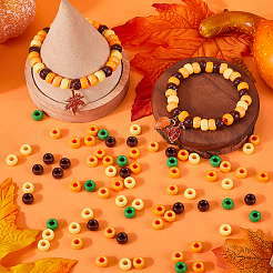 800 Stück 5 Farben Thanksgiving Day undurchsichtige Kunststoffperlen&nbsp;KY-SP0001-07