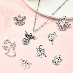50 pièces 8 styles lune en alliage de style tibétain avec pendentifs féeriques&nbsp;FIND-YW0005-15