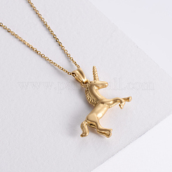 Halsketten mit Einhorn-Tieranhänger aus Edelstahl&nbsp;MX0143