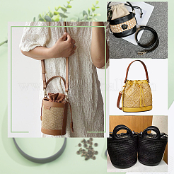 Taschengurte aus PU-Leder mit Nieten und PU-Lederboden für Stricktaschen&nbsp;FIND-PH0004-75