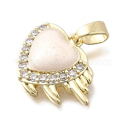 Colgante micropavé cubic zirconia de latón&nbsp;KK-P336-40G-01