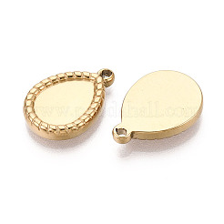 Cabochon-Fassungen für Anhänger aus Edelstahl 304&nbsp;STAS-T067-67G