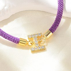 Bracelets réglables en nylon&nbsp;X-BJEW-C096-01G-09