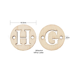 260pcs 26 Arten unfertiges natürliches Pappelholz verbindet Steckverbinder&nbsp;WOOD-LS0001-06