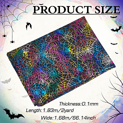 Polyesternetzstoff mit Halloween-Spinnennetzmuster&nbsp;DIY-WH0496-75