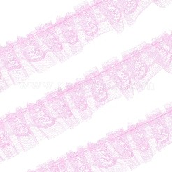 10 m de bordure en dentelle plissée à fleurs en coton&nbsp;OCOR-CY0002-28A