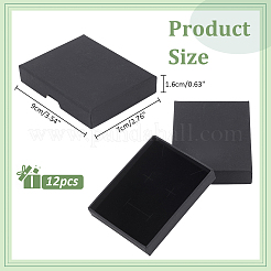 Scatole per gioielli in carta di cartone rettangolare&nbsp;CON-WH0086-100B