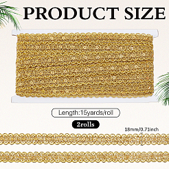 Bordure en dentelle tressée en polyester&nbsp;OCOR-WH0082-561