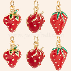 6pcs 3 pendentifs en émail en laiton de style&nbsp;KK-BBC0019-49