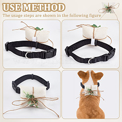 Ringträger für Hunde aus künstlichem Blatt und Samt aus Kunststoff&nbsp;HJEW-DR00077