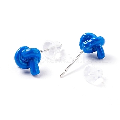 Ensemble de boucles d'oreilles en forme de nœud en résine&nbsp;EJEW-D278-17S-01