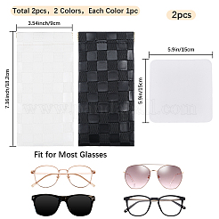 2 étui à lunettes en cuir synthétique PU 2 couleurs&nbsp;AJEW-CN0003-26C