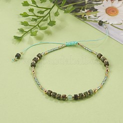 Bracelets de perles de nylon tressés réglables&nbsp;BJEW-JB05504
