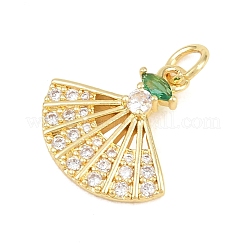 Ottone micro spianare pendenti zirconi&nbsp;KK-D258-09G-02