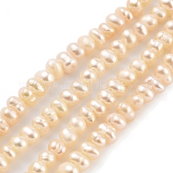 Fili di perle di perle d'acqua dolce coltivate naturali&nbsp;PEAR-C003-06D