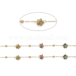 Placcatura ionica (ip) catene satellitari in acciaio inossidabile 304&nbsp;CHS-G019-01G-09