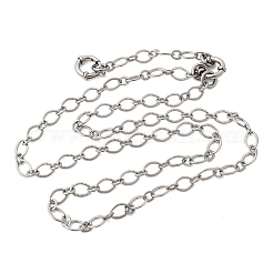 6 mm 201 Edelstahl strukturierte Pferdeaugen-Gliederkette für Unisex&nbsp;NJEW-K302-19P