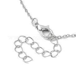 Colliers pendentifs en acier inoxydable et en verre&nbsp;NJEW-JN04701