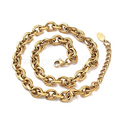 Collier à chaîne rolo en acier inoxydable 304 avec placage ionique (IP)&nbsp;NJEW-D045-01G