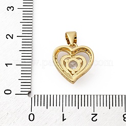 Pendentifs avec zircon cubiques à micro-pavés en laiton&nbsp;KK-P308-08G