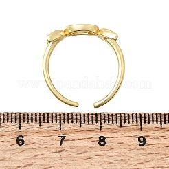 Bagues de manchette ouvertes en laiton pour femmes&nbsp;RJEW-K322-01G