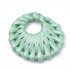 Ciondolo a mano canna dipinta / pendenti intrecciati in rattan&nbsp;WOVE-N007-03B