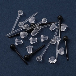 200 Stück 2 Farben umweltfreundliche Ohrstecker aus Kunststoff&nbsp;KY-YW0001-19