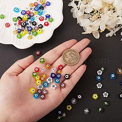 120pcs 10colors handgefertigte Bunte Malerei-Perlen des bösen Blicks&nbsp;LAMP-SZ0001-16
