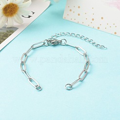 Anlaufgeschützte Büroklammerketten aus Edelstahl 304 zur Armbandherstellung&nbsp;X-AJEW-JB01038-02