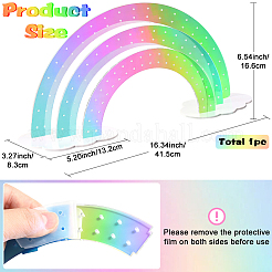 Ohrring-Organizer-Ausstellungsständer aus Acryl in Laser-Optik in Regenbogenform&nbsp;AJEW-WH20020-150