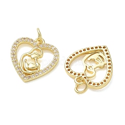 Pendentifs en laiton zircon cubique transparent&nbsp;KK-T085-16G-G