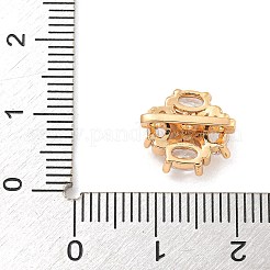 Slide-Charms aus Messing mit klarem Zirkonia in Pavé-Fassung&nbsp;KK-Z072-13G-01